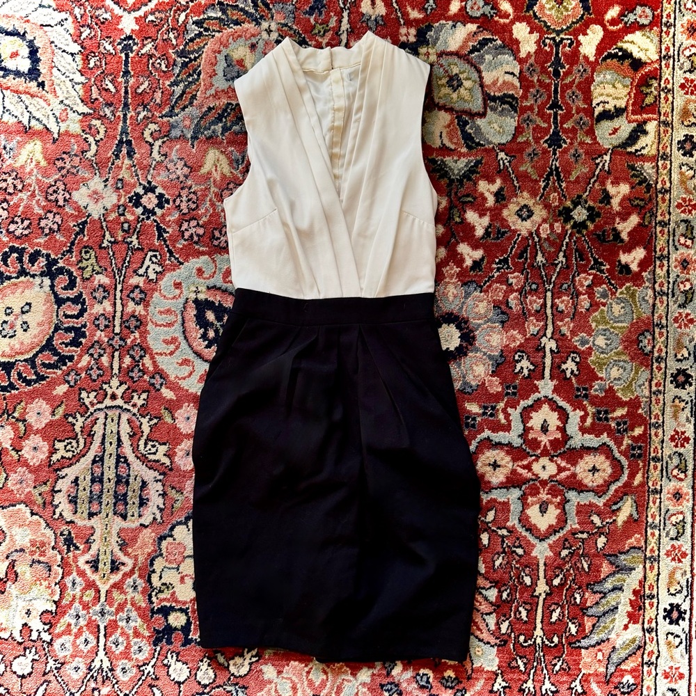 Black and white cocktail dress